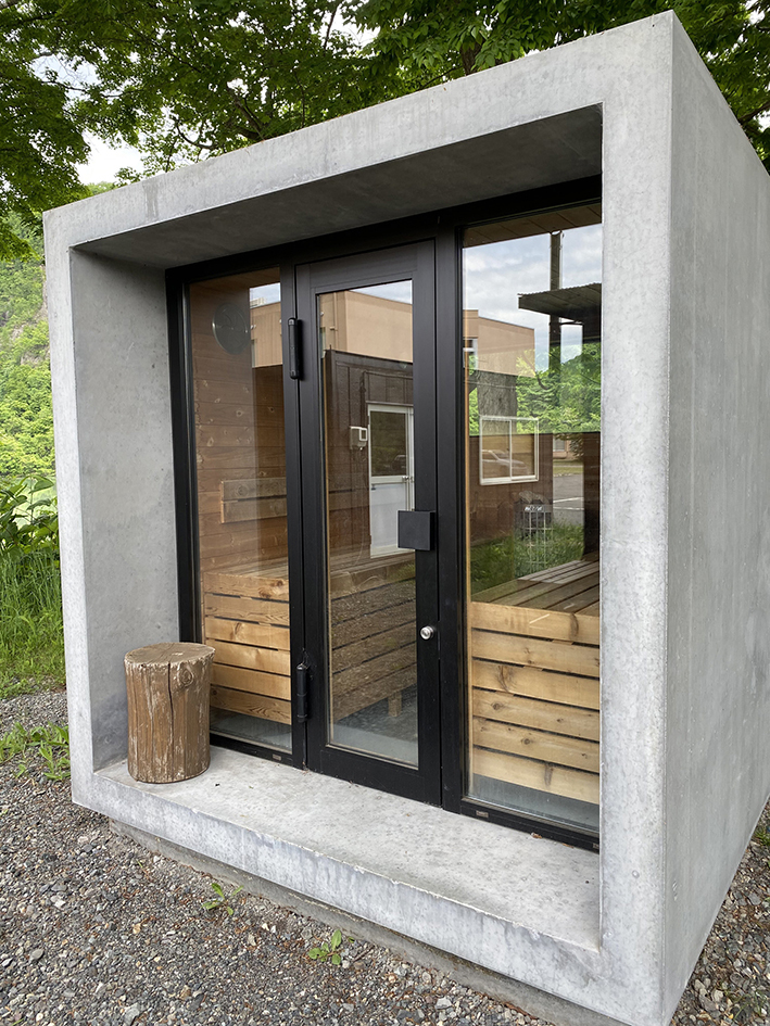 会場に併設するサウナ