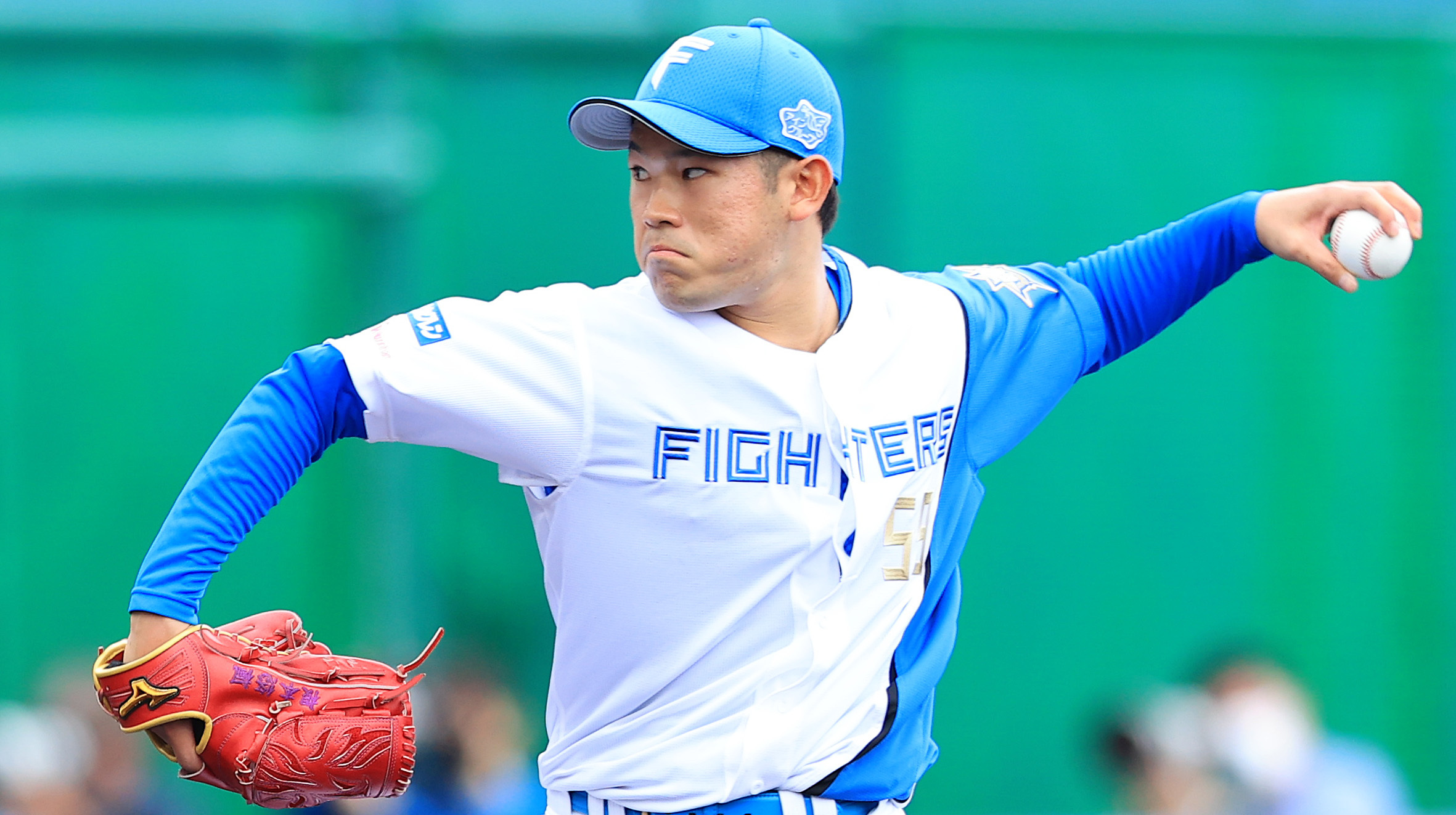 白組で先発し2回を無失点に抑えた根本(撮影・松本奈央)