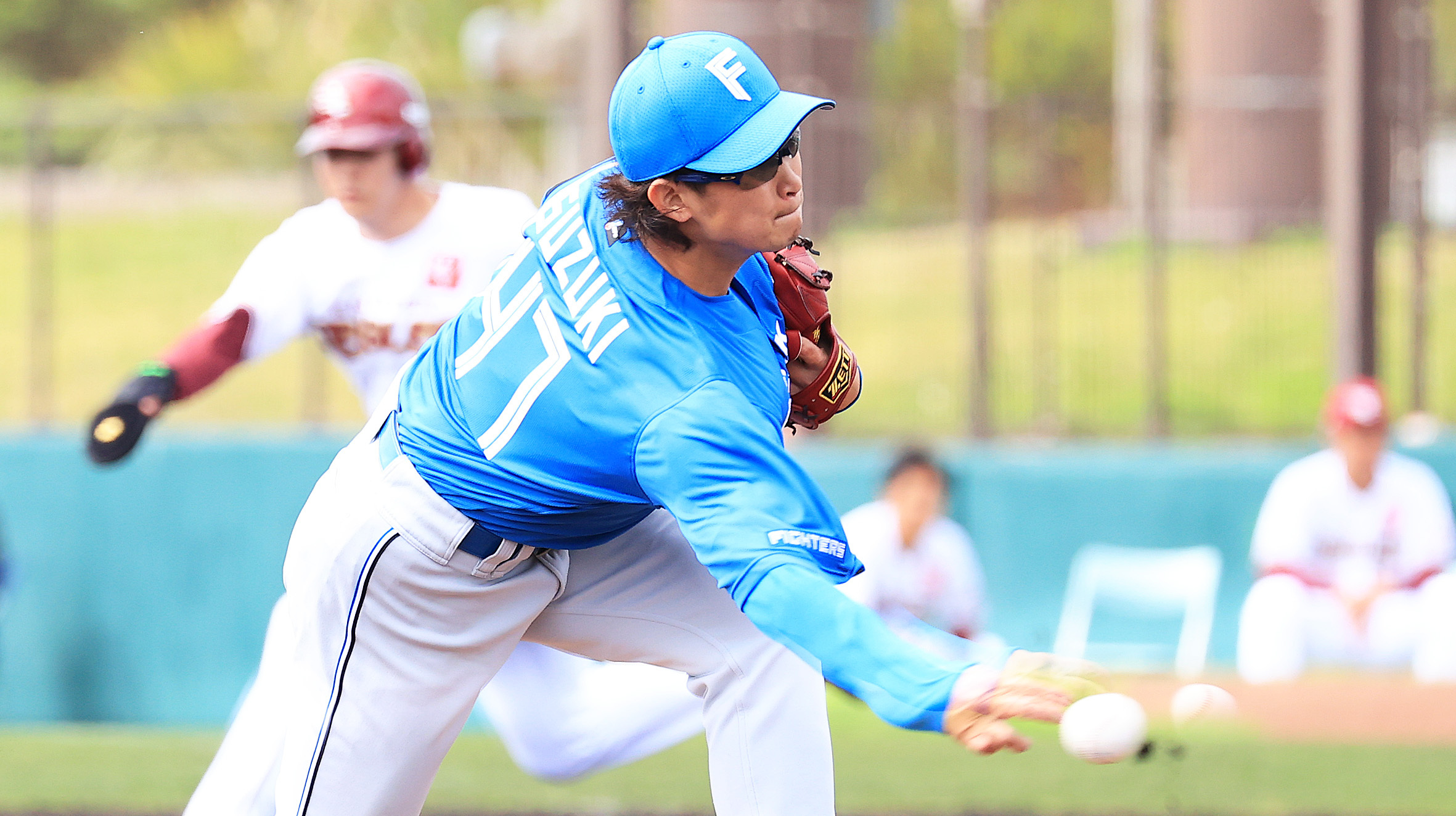 先発し2回を投げた鈴木(撮影・松本奈央)