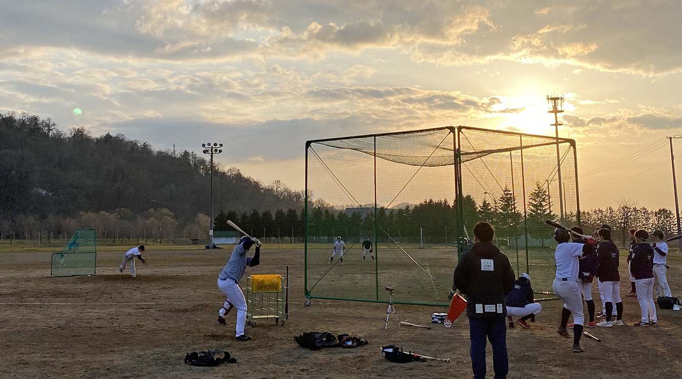 練習する士別の選手たち