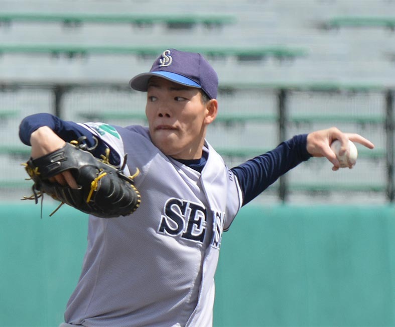 北大戦で6回無失点と好投した星槎道都大の滝田