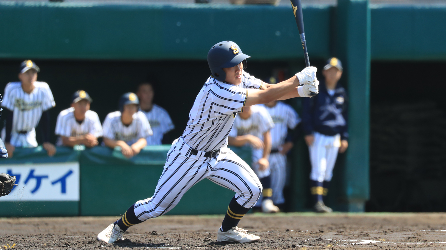 二回に先制の2点適時打を放った、白樺の7番・長出